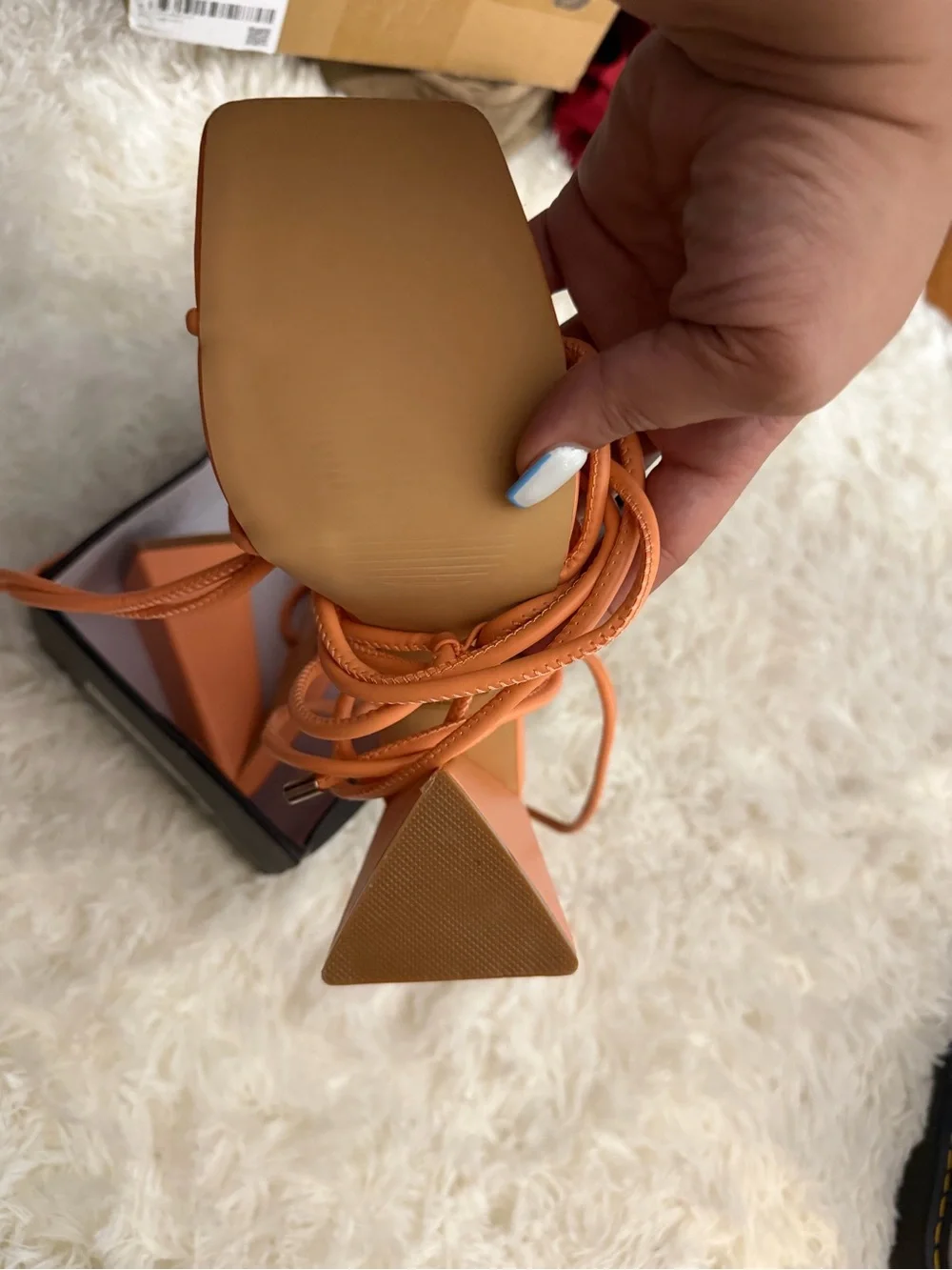 EGO Coral Lace-Up Square Toe Block Heels